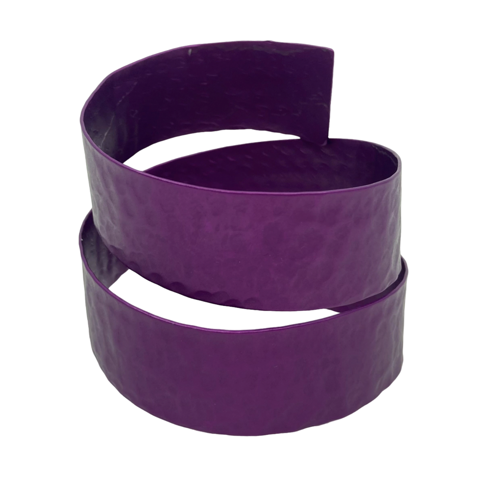 Bracelet | double circle | aluminium | purples & pinks