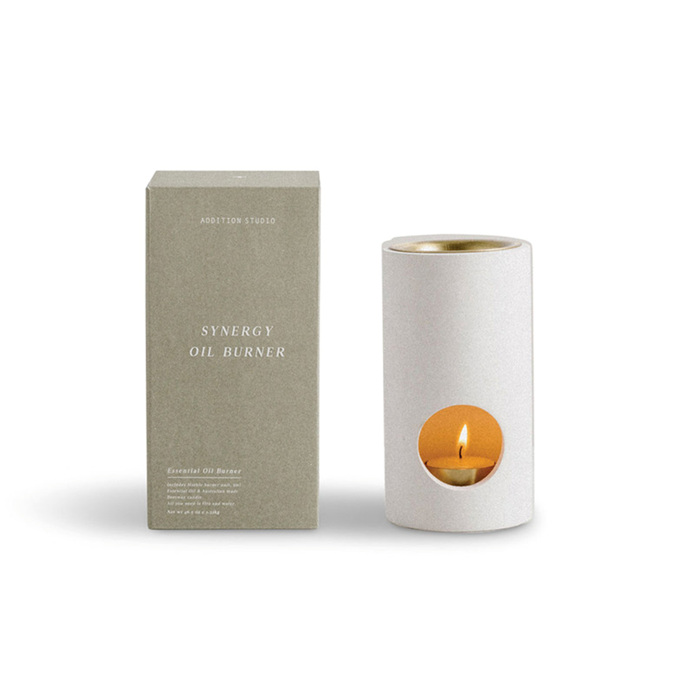 Oil burner | Addition Studio | white limestone