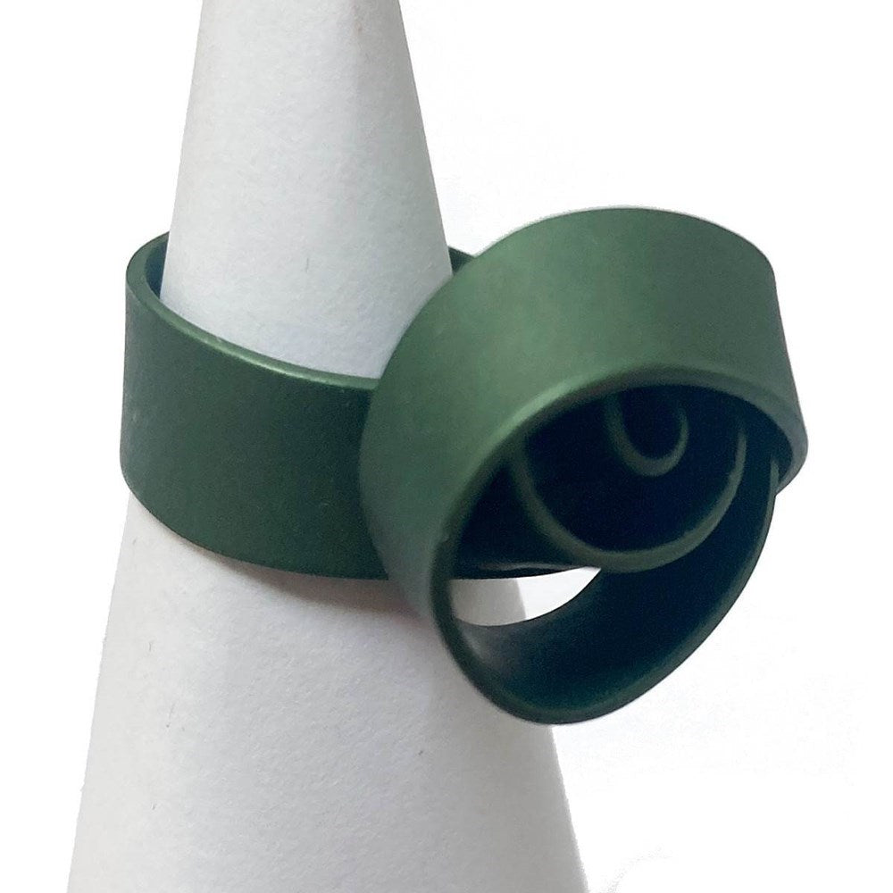 Ring | Thick knot | green