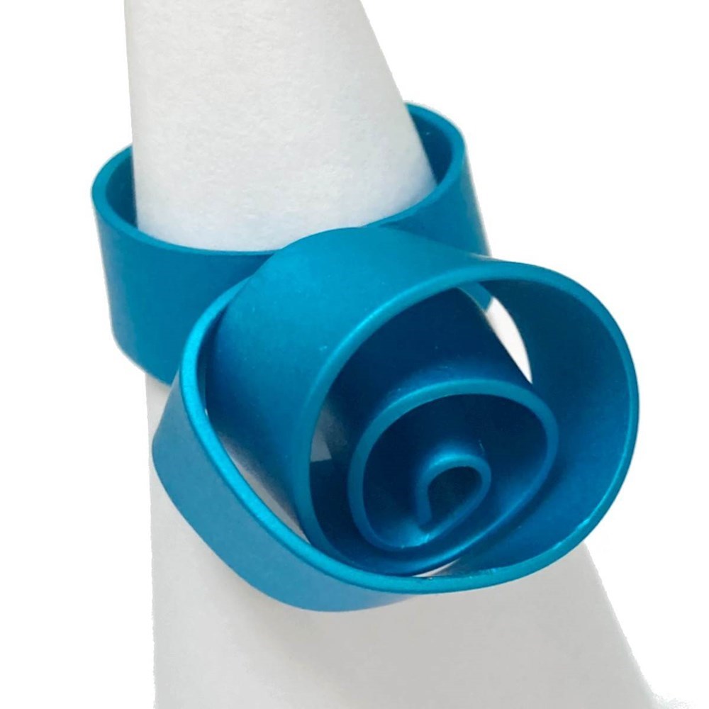 Ring | Thick knot | dark blue