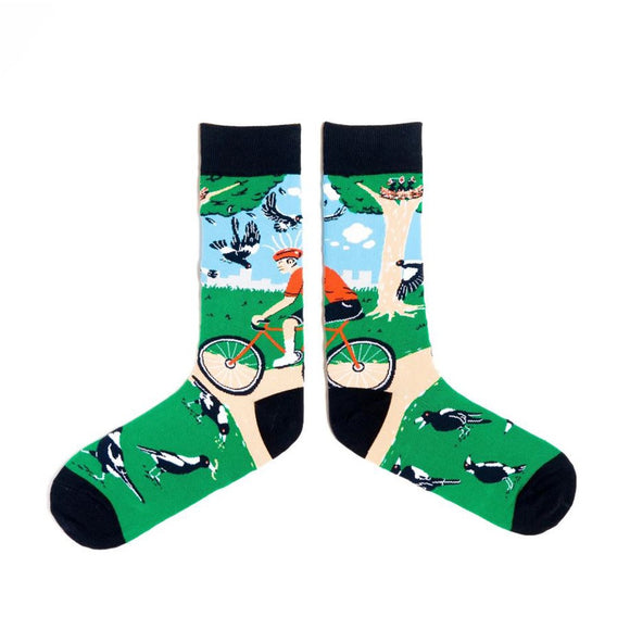 Socks | A Leisurely Cycle | Adult Sizes 7 - 12.5