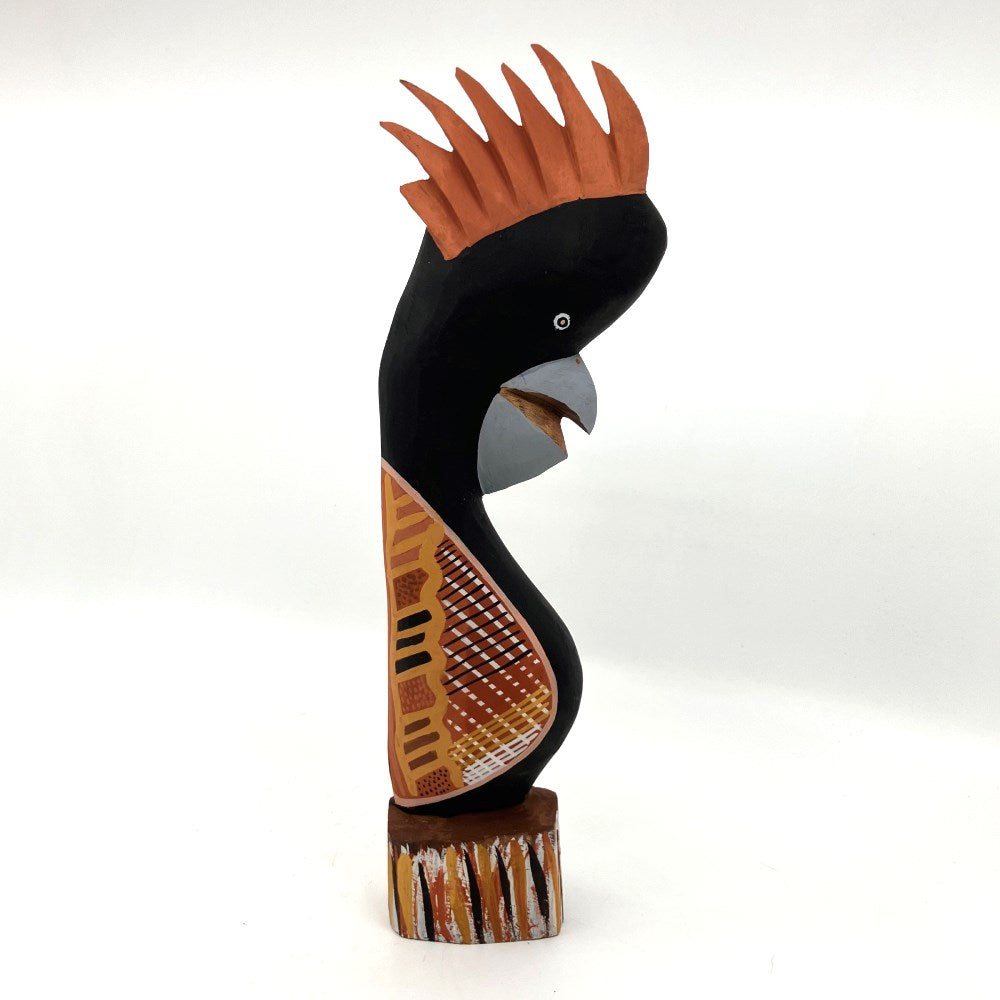 Sculpture | Black cockatoo carving by Thomas Munkano | Ngaruwanajirri Inc