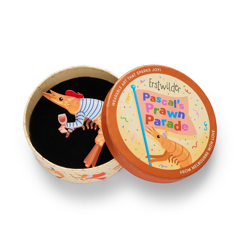 Brooch | Pascal the Parisian Prawn | Erstwilder