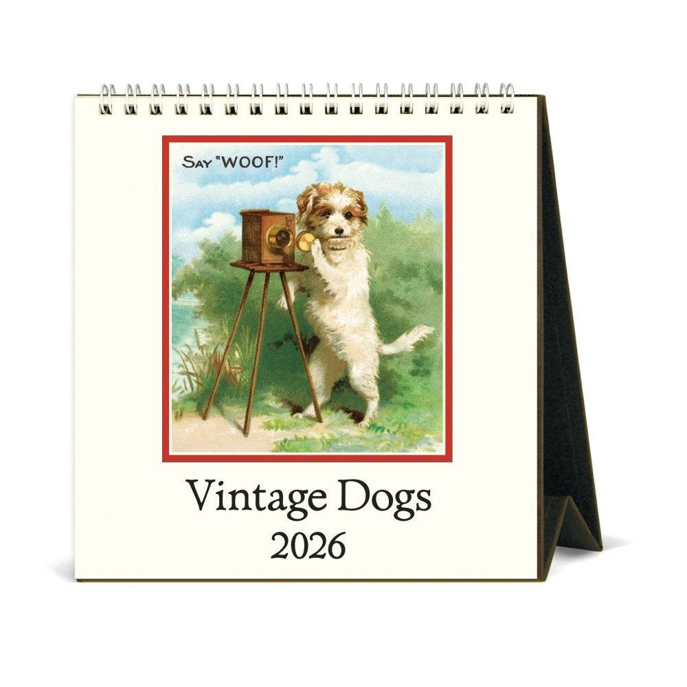 2026 Calendar | Dogs | desk