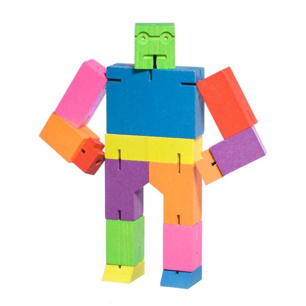 Cubebot | Medium multi | wooden robot