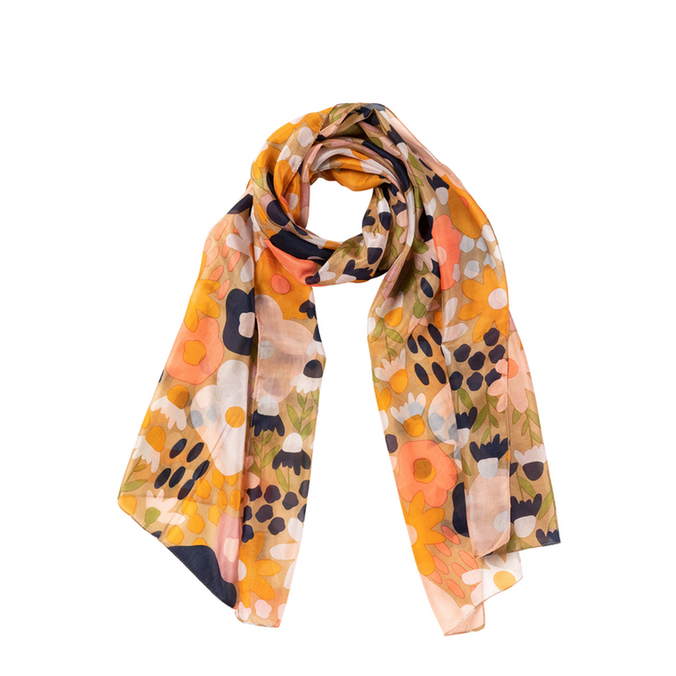 Silk scarf | Echinacea