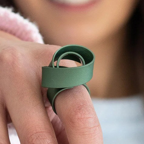 Ring | Thick Knot | Green