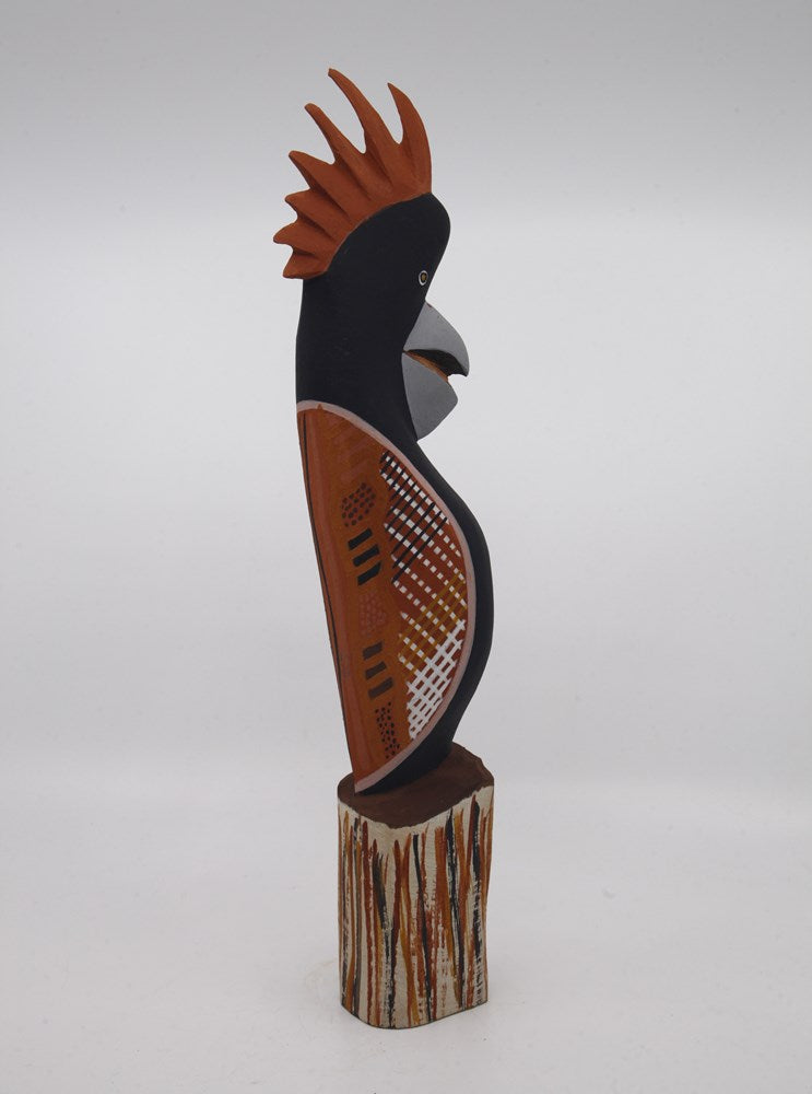 Sculpture | Black Cockatoo carving by Thomas Munkanome | Ngaruwanajirri Inc