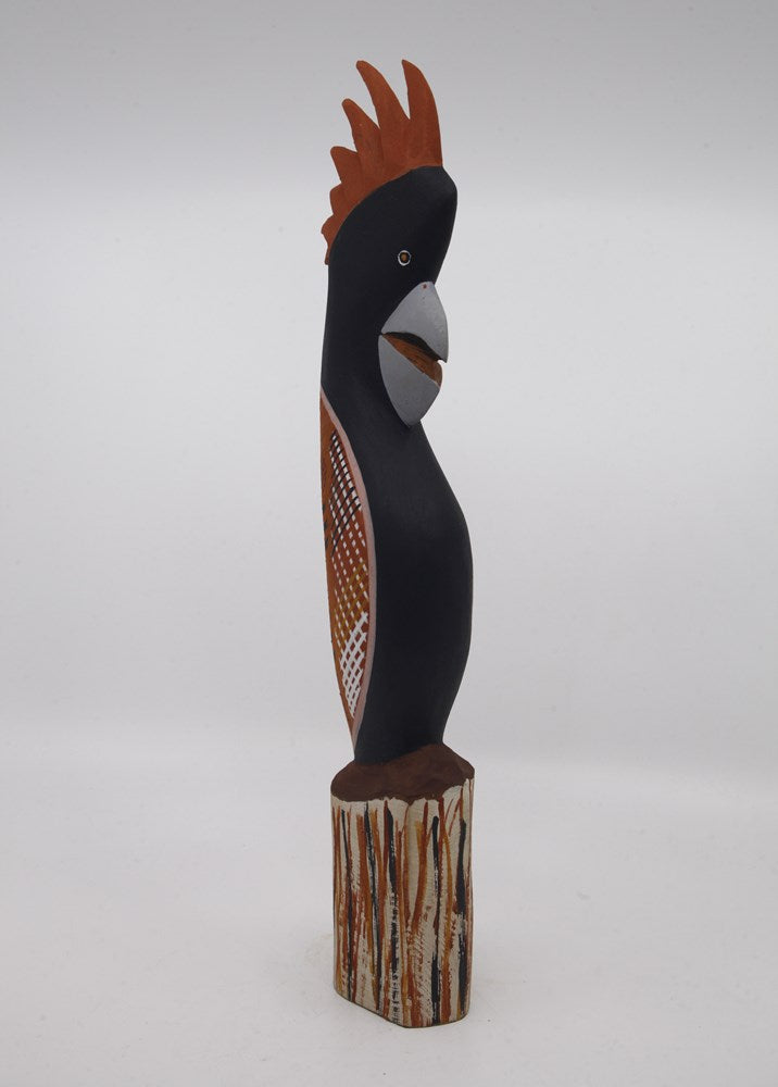 Sculpture | Black Cockatoo carving by Thomas Munkanome | Ngaruwanajirri Inc