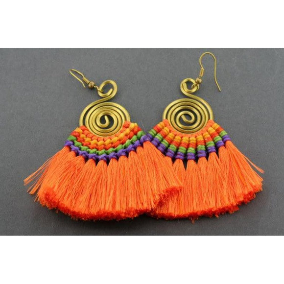Earrings | Silk tassle | assorted colours