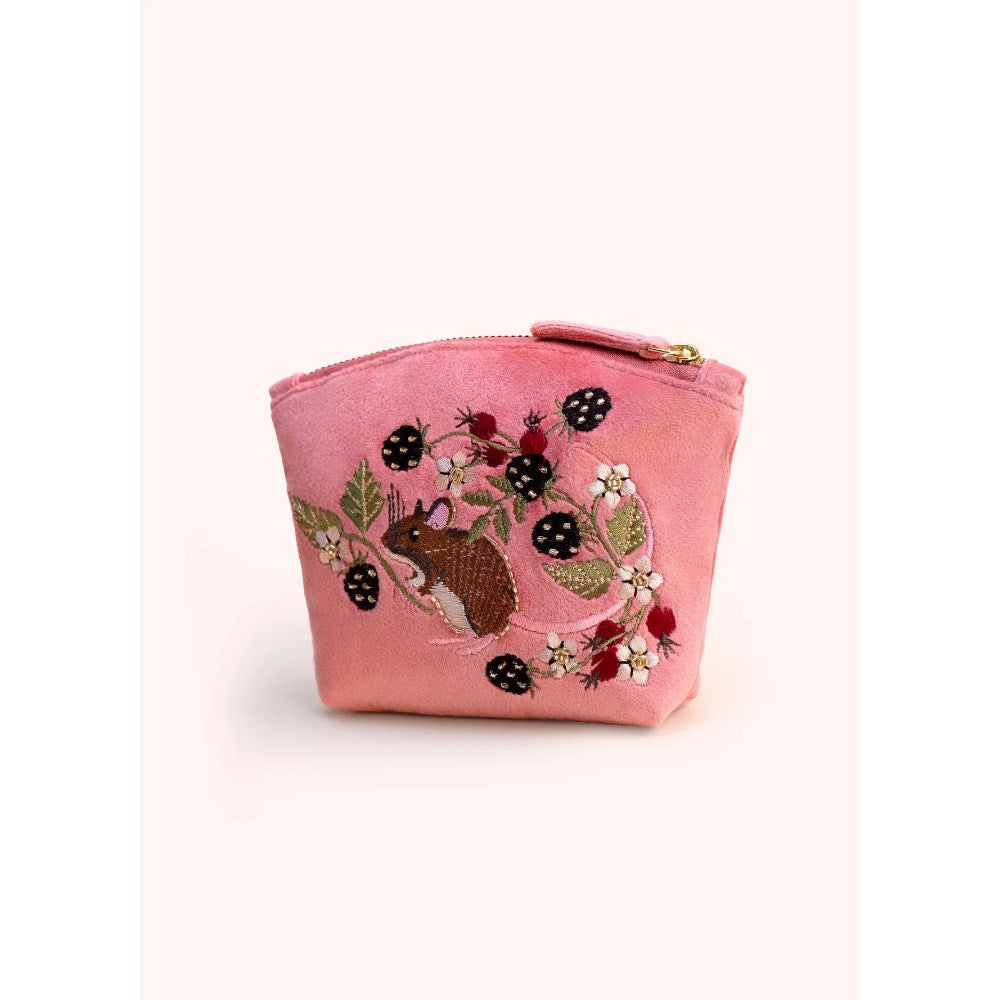 Pouch | Velvet Embroidered | Mini | Mouse