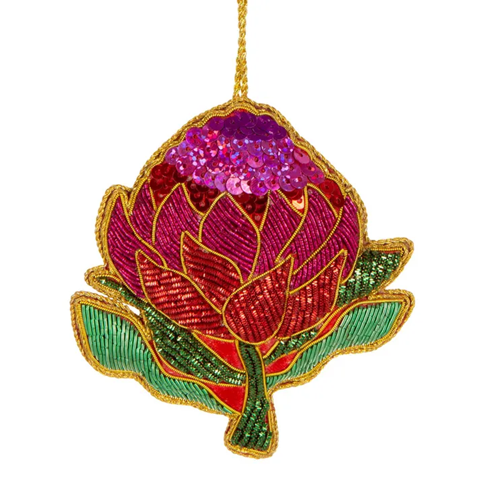 Bauble | Embroidered | Waratah