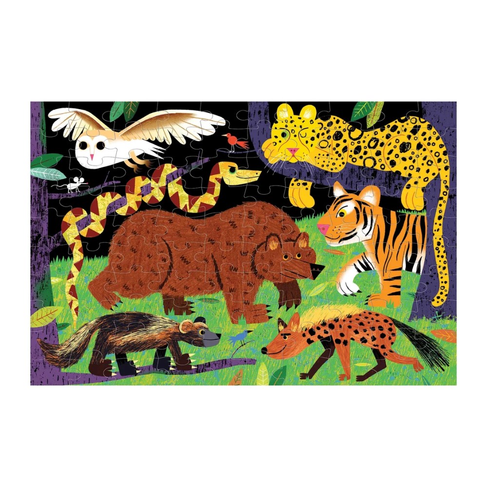 Puzzle | Glow in the Dark Land Predators | 100 pieces