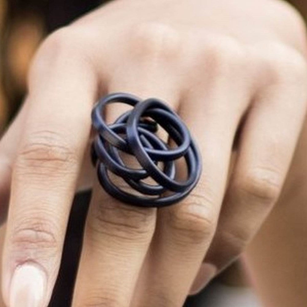 Ring | Fine knot | purple