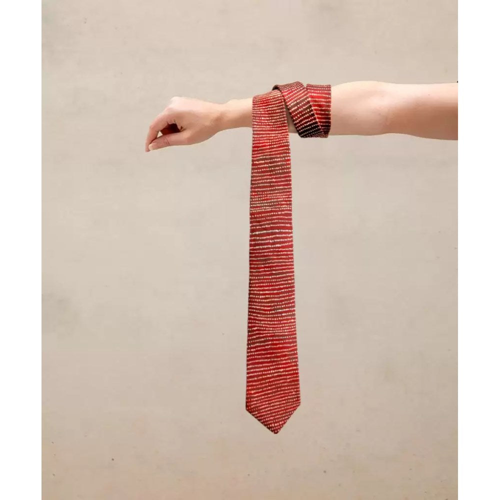 Tie | Silk | Hail at Kaakurutintjinya by Willy Tjungurrayi | One of Twelve