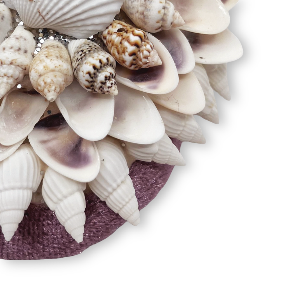 Shellwork slippers | Marilyn Russell | lilac