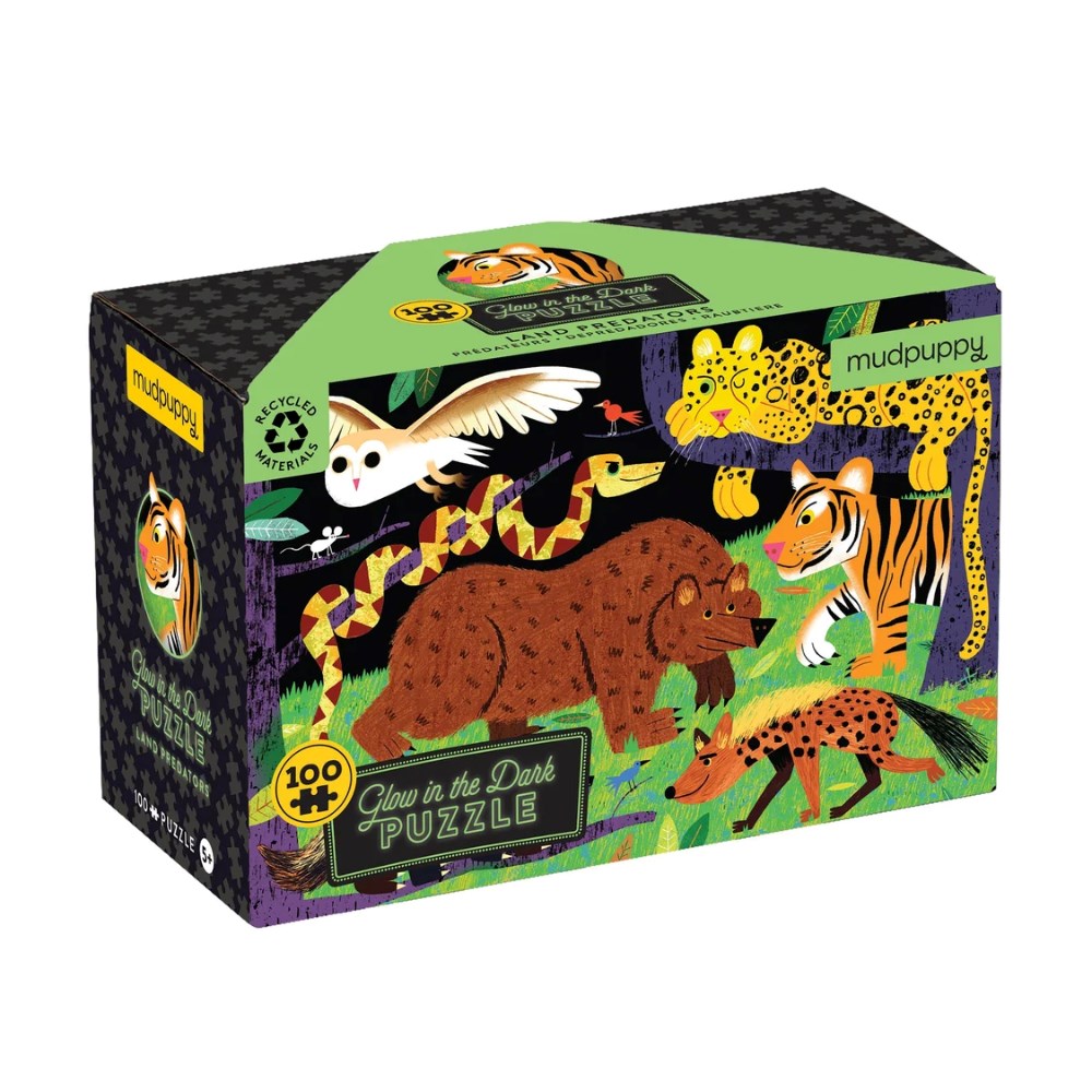 Puzzle | Glow in the Dark Land Predators | 100 pieces