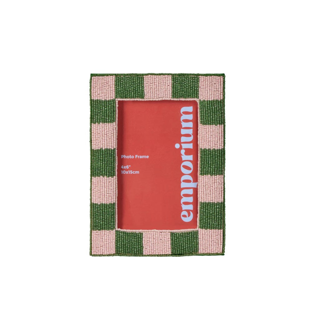 Photo Frame | Beaded Check