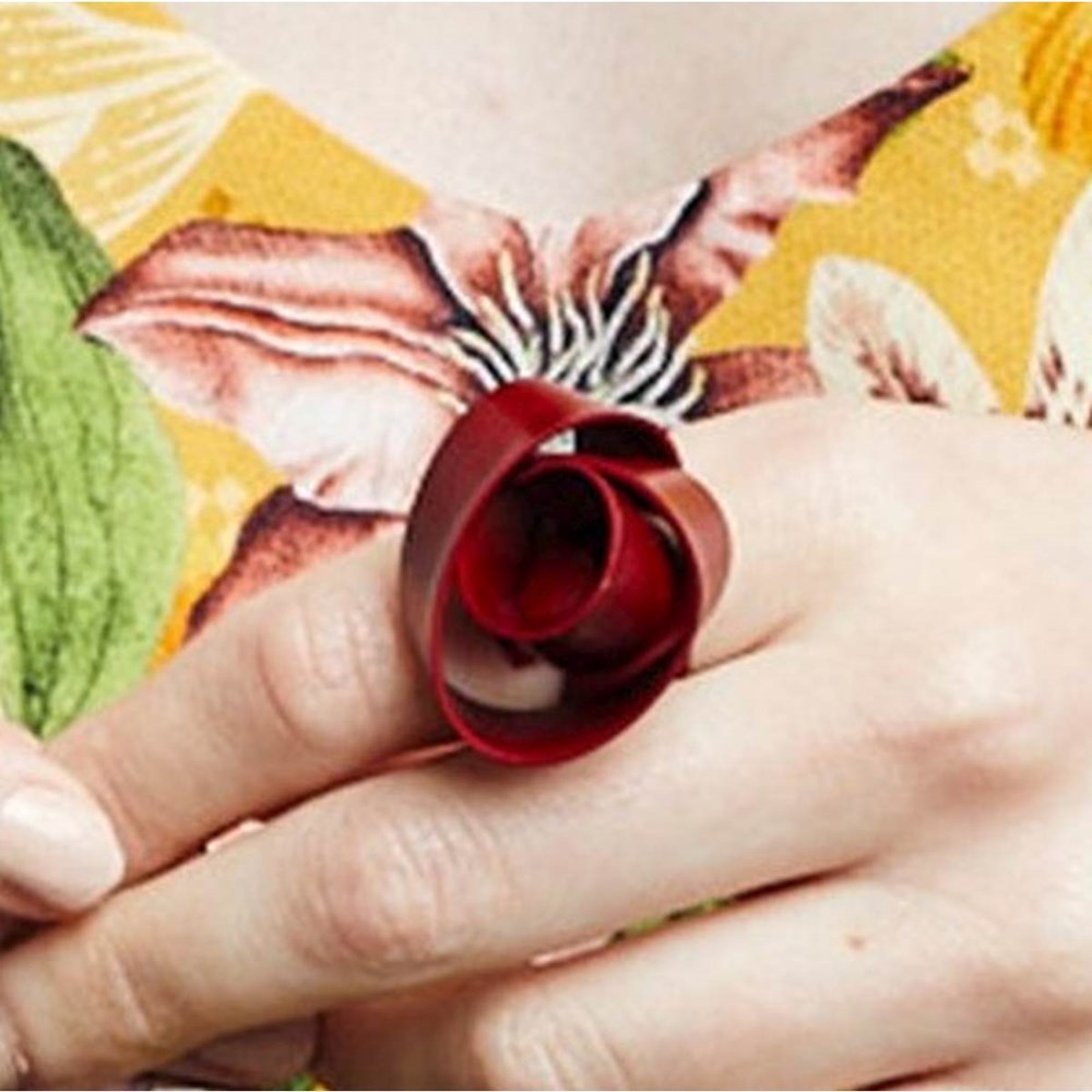 Ring | Thick knot | red & pink
