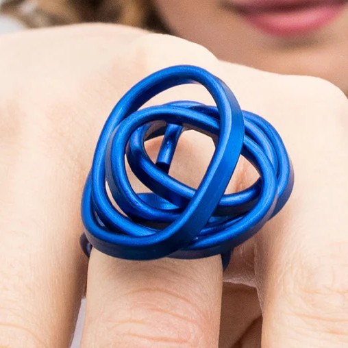 Ring | Fine Knot | Dark Blue