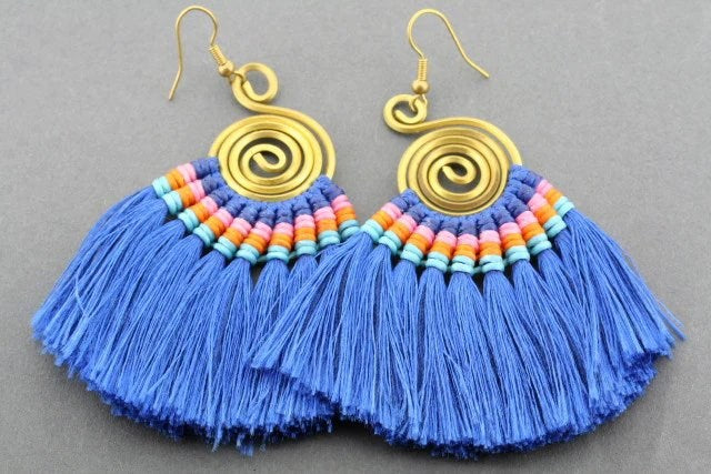 Earrings | Silk tassle | assorted colours