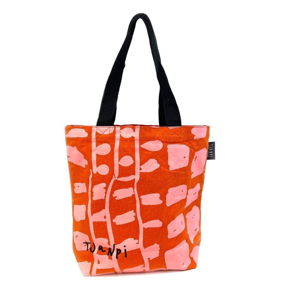 Tote bag | Margaret Smith | Tjanpi Desert Weavers | Flame Red