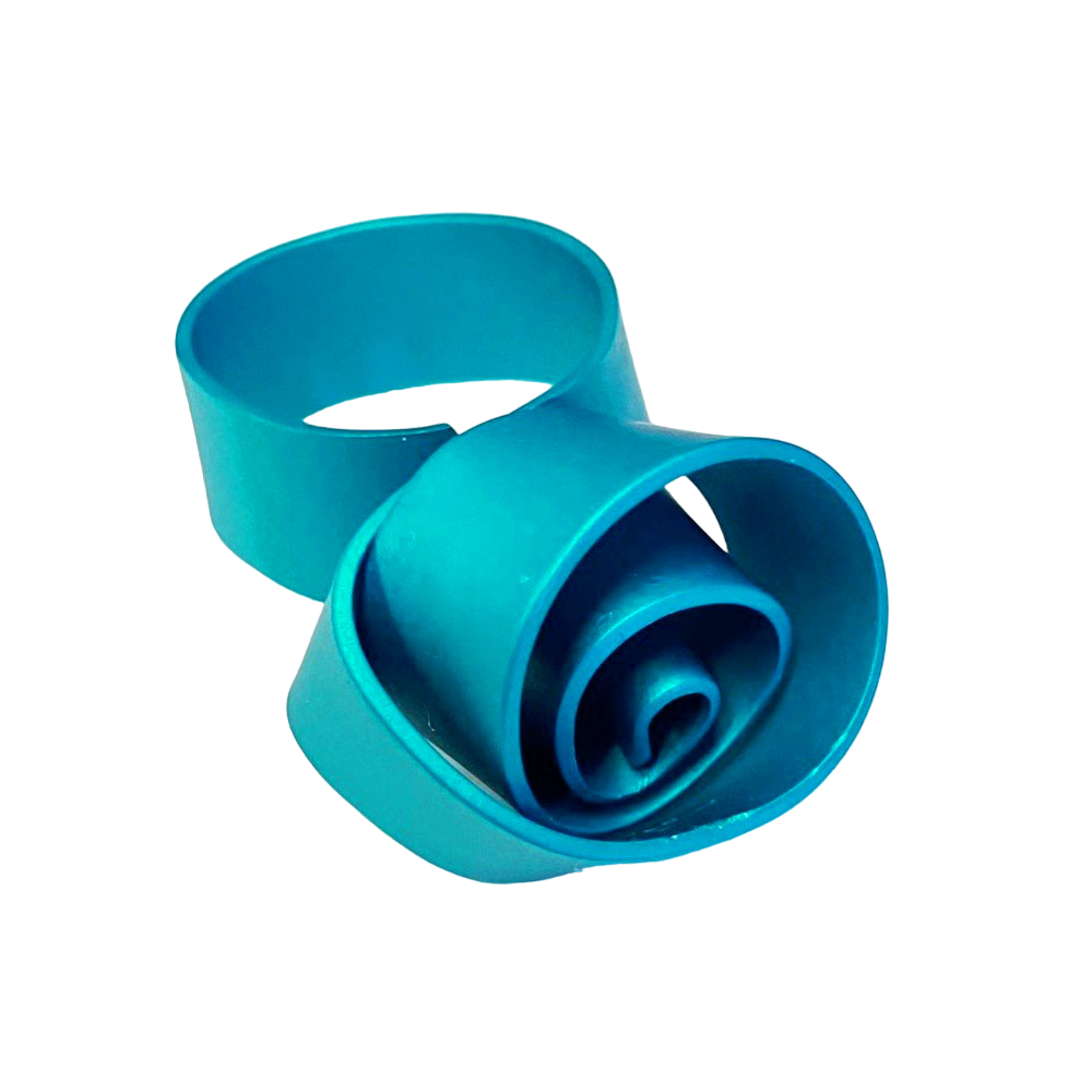 Ring | Thick knot | light blue