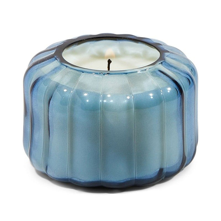 Candle | Paddywax ribbed glass | Peppered indigo