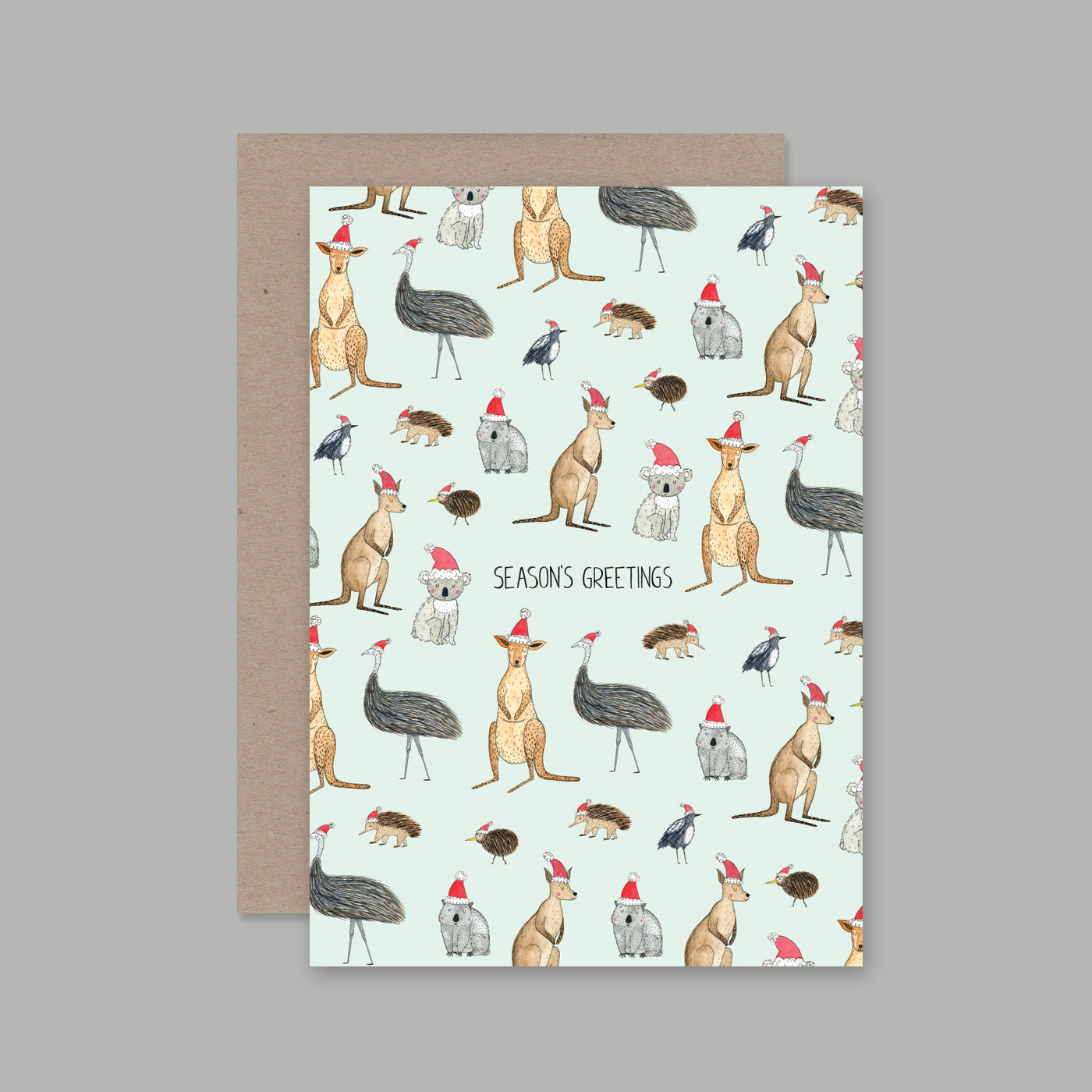 Greeting card | Seasons Greetings Aussie Animals