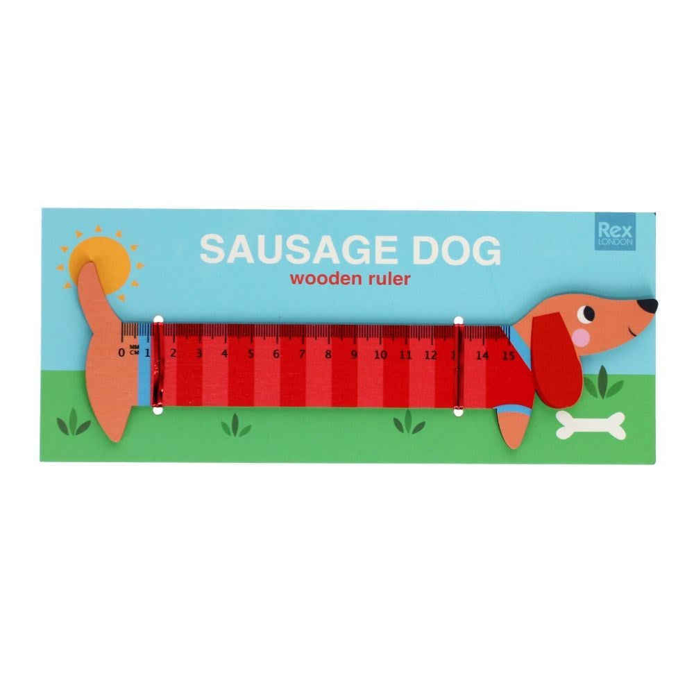 Ruler | Sausage dog | wooden