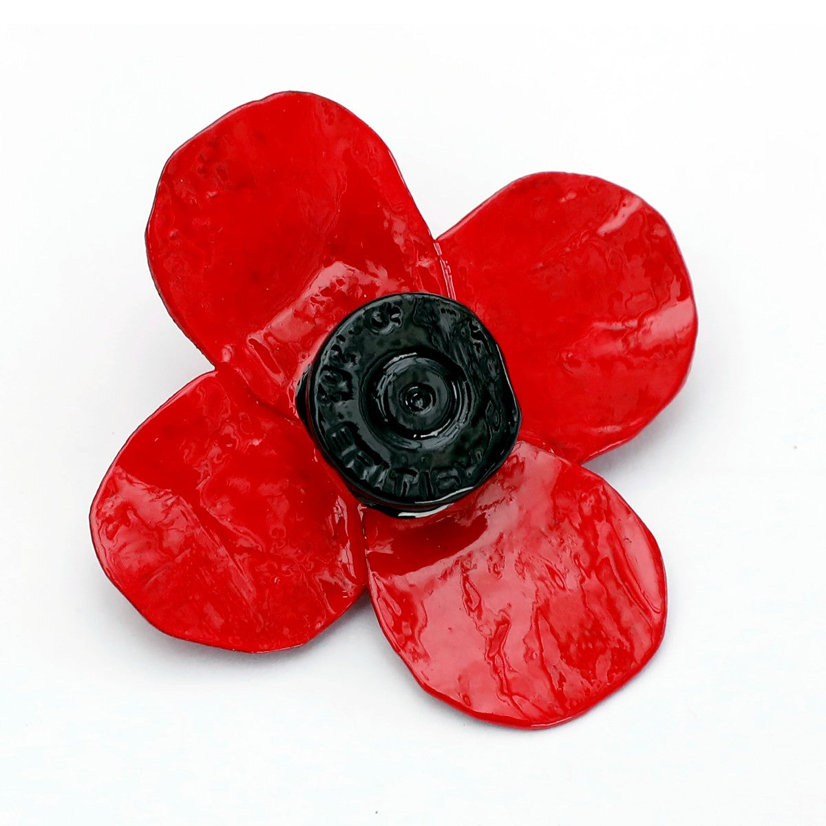 Brooch | Remembrance poppy | Trench art by Martin de Ruyter