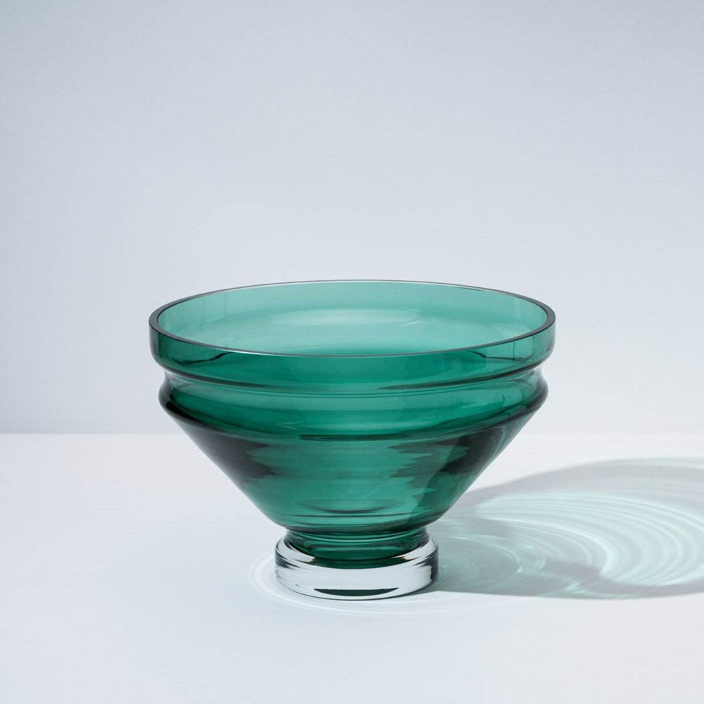 Bowl | glass | Raawii Relae | large | bristol green