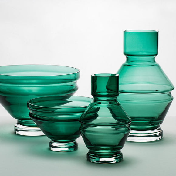 Bowl | glass | Raawii Relae | large | bristol green