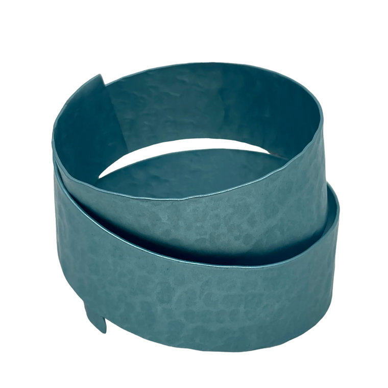 Bracelet | double circle | aluminium | light blue