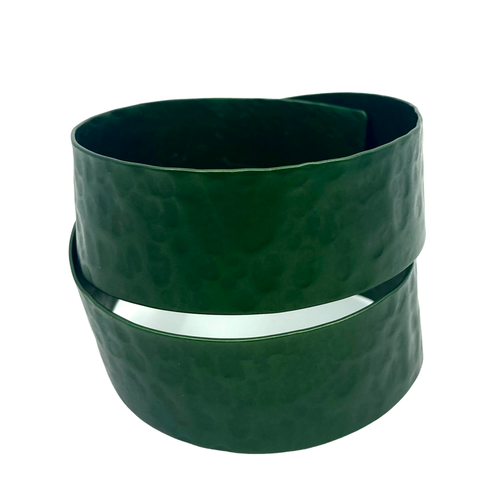 Bracelet | double circle | aluminium | green