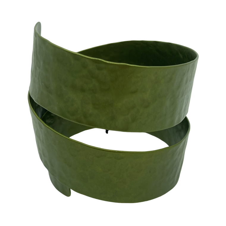 Bracelet | double circle | aluminium | green