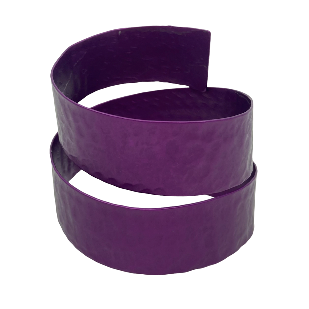 Bracelet | double circle | aluminium | purple