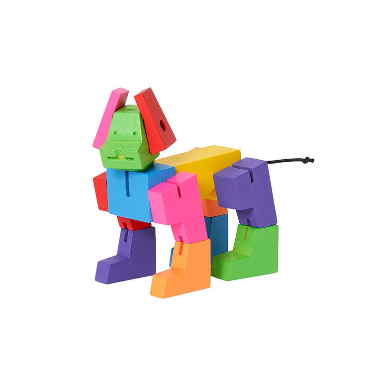 Cubebot | Wooden Milo robot dog toy | small