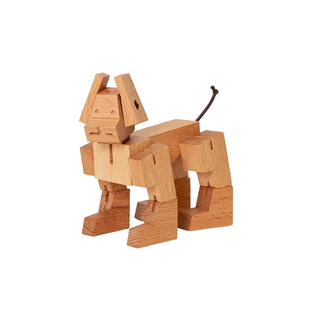 Cubebot | Wooden Milo robot dog toy | small