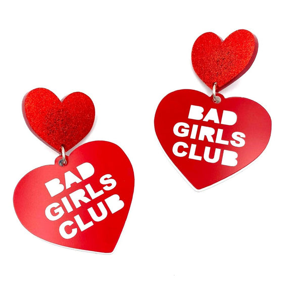 Earrings | Bad girls club rouge red | small