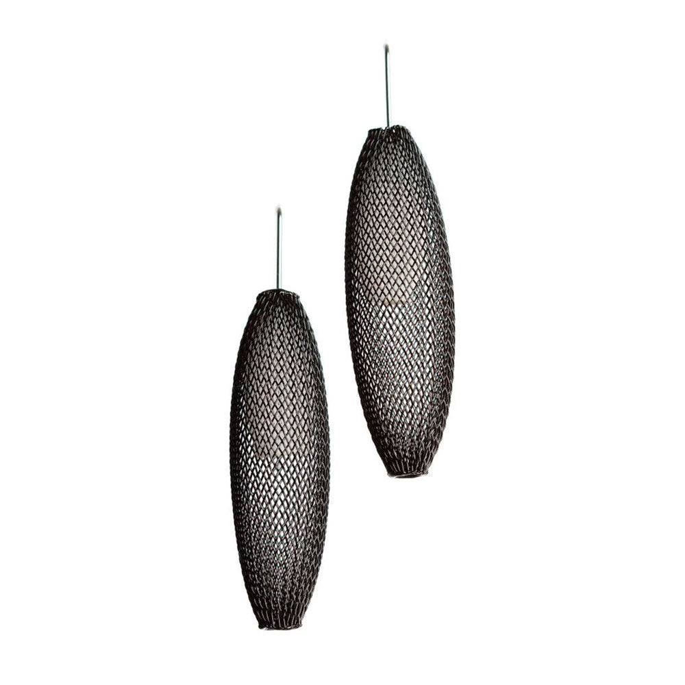 Earrings | Double Cocoon Mesh | Black & Clear | Sophia Emmett