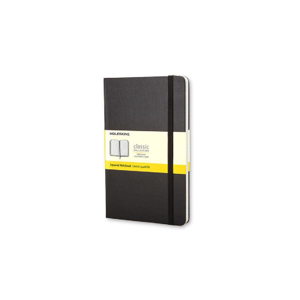 Hardcover notebook | Moleskine | square grid | pocket | black