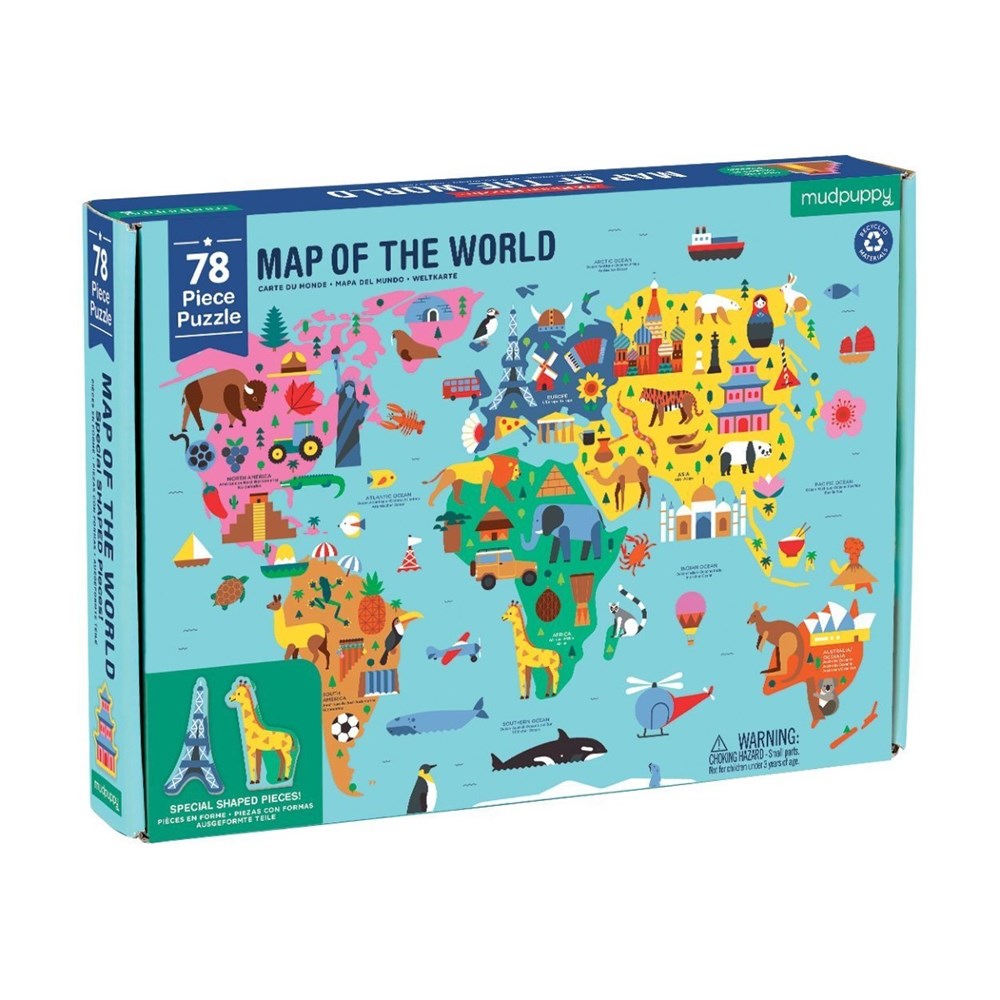 Puzzle | Map of the World | 78 Pieces