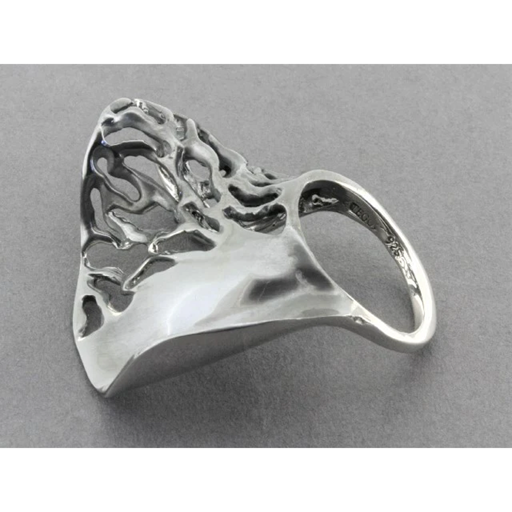 Ring | Sterling Silver | Oxidised Wave | Cutout