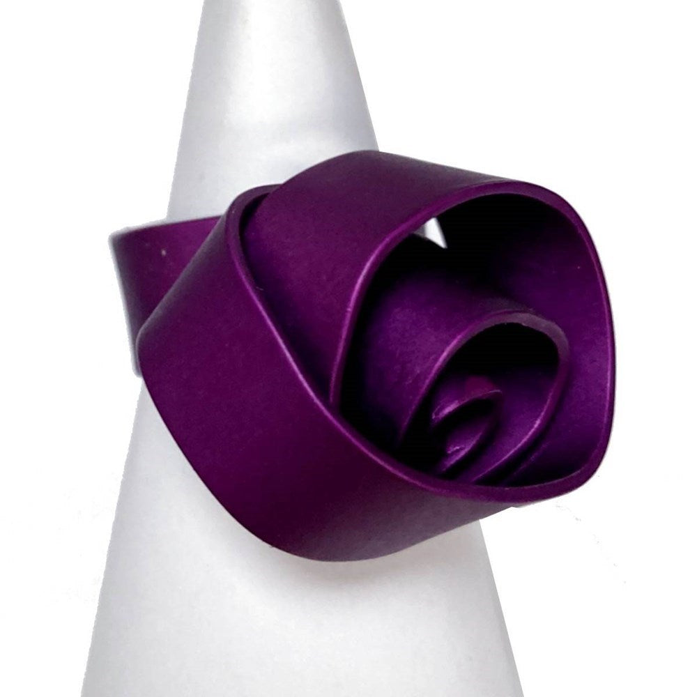 Ring | Thick knot | aluminium | purple