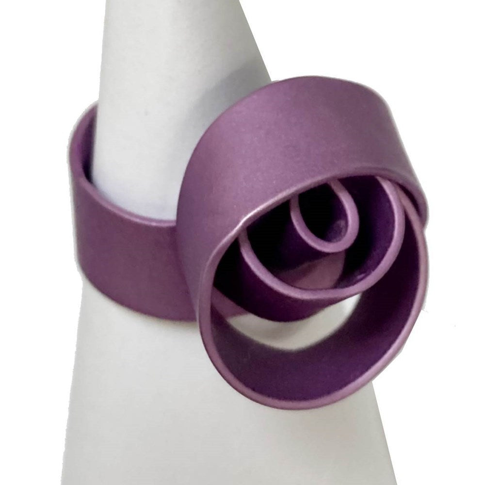 Ring | Thick knot | aluminium | purple