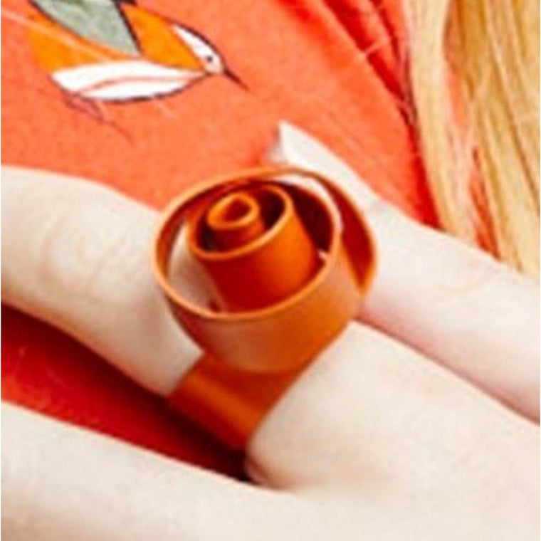 Ring | Thick knot | aluminium | orange & yellow