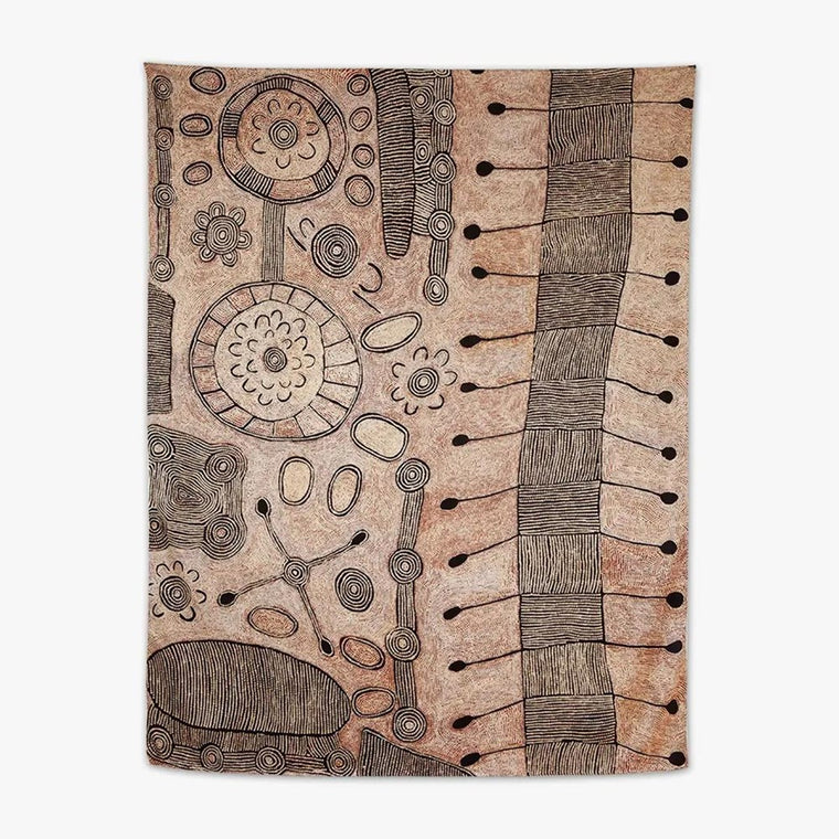 Silk scarf | Untitled by Yalti Napangati | One of Twelve