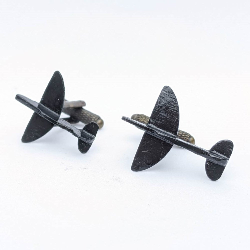 Trench art cufflinks | Spitfire plane | Martin de Ruyter