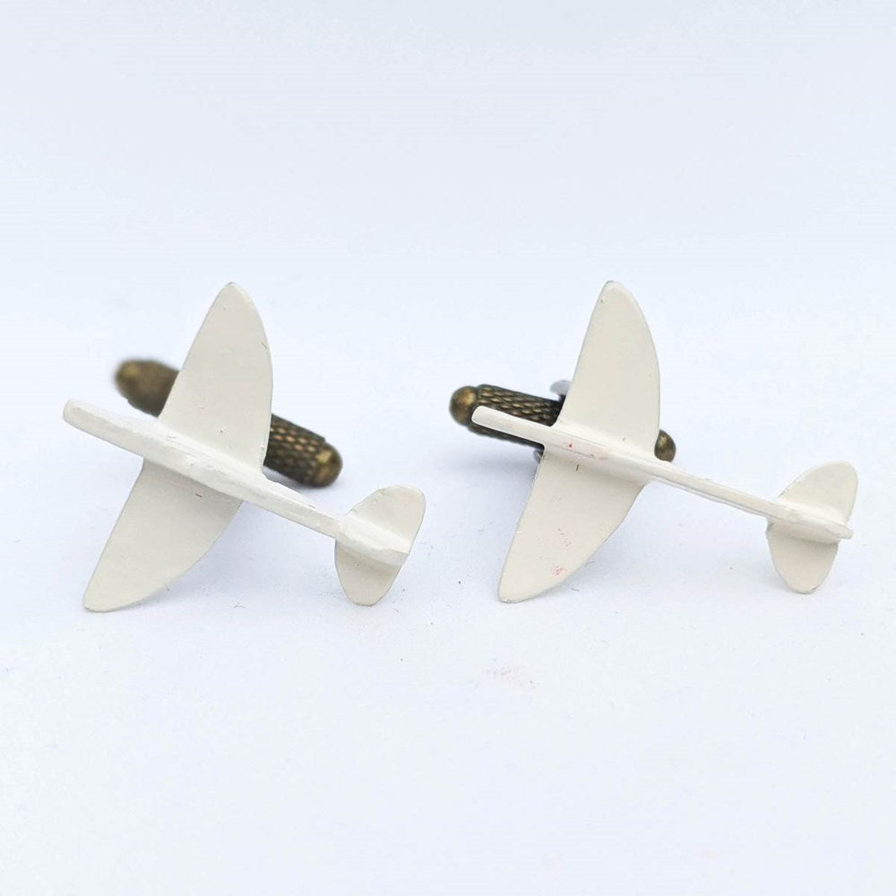 Trench art cufflinks | Spitfire plane | Martin de Ruyter